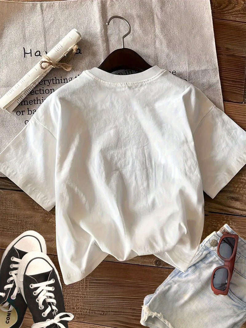 Women’s Round Neck Short Sleeve T-Shirt.