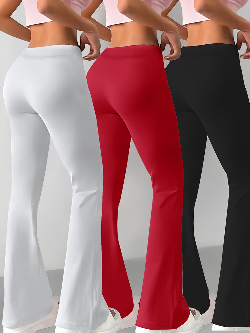 European and American Women's Fashion Flared Straight-Leg Pants.