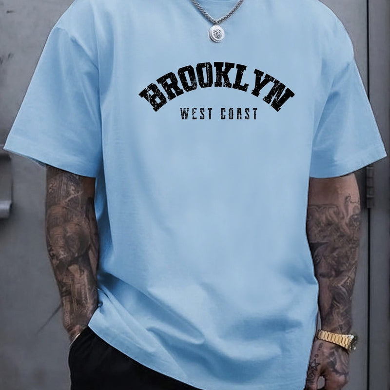 Men's Summer Short-Sleeve Graphic Print T-Shirt.