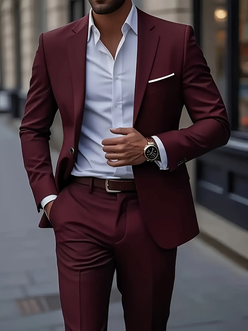 Men's Two-Piece Formal Suit by Elitefit.