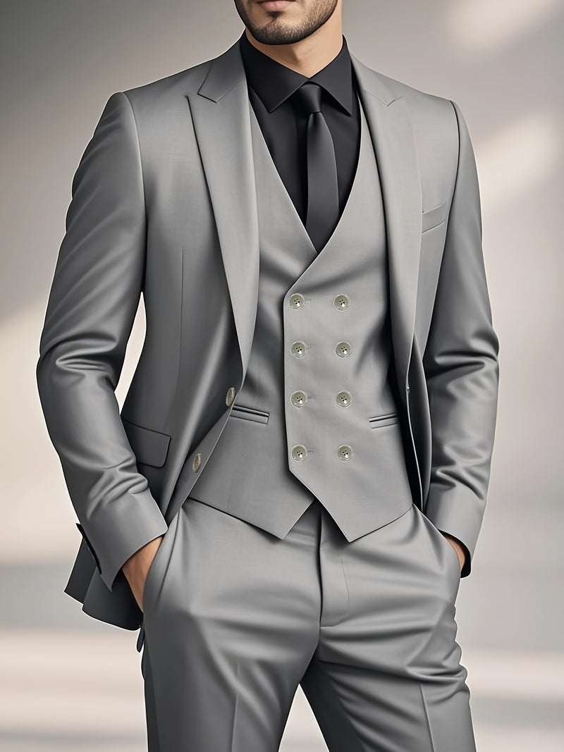 A Three-Piece Suit for Men Suitable for Weddings And Formal Occasions.