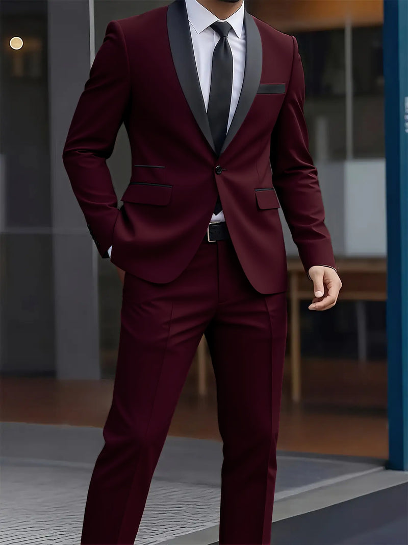 Two-Piece Men's Suit Set.