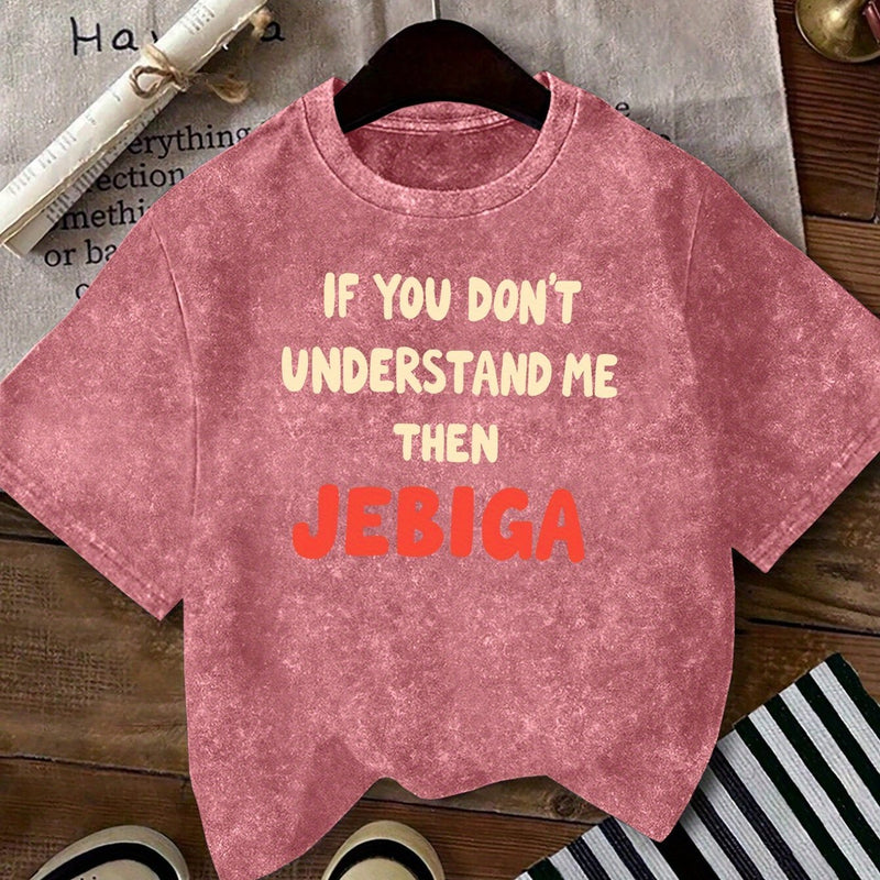 Women’s Graphic Print Round Neck Short Sleeve T-shirt.