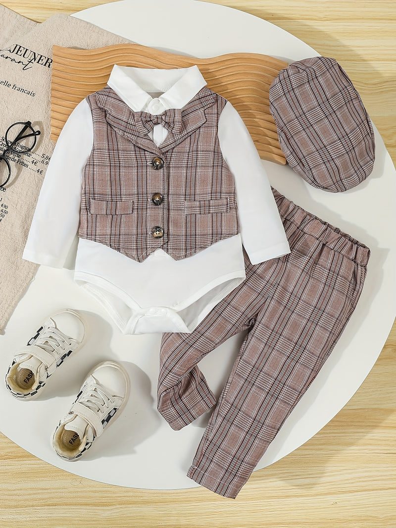 3pcs Elegant Formal Gentleman Outfit for Baby Boys.