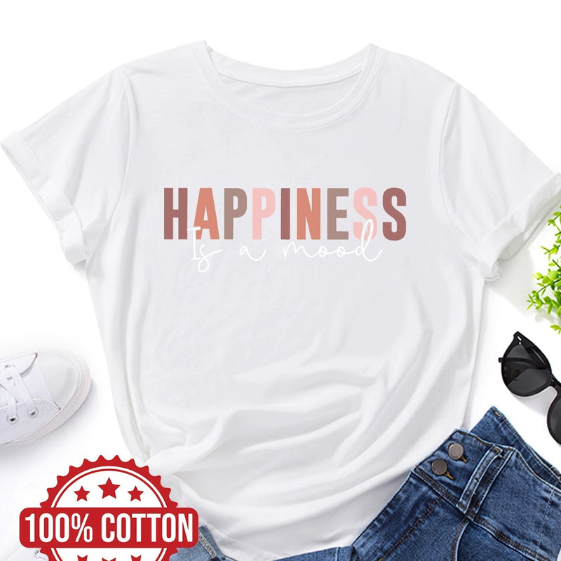 Women's Crew Neck T-Shirt Short-Sleeved.