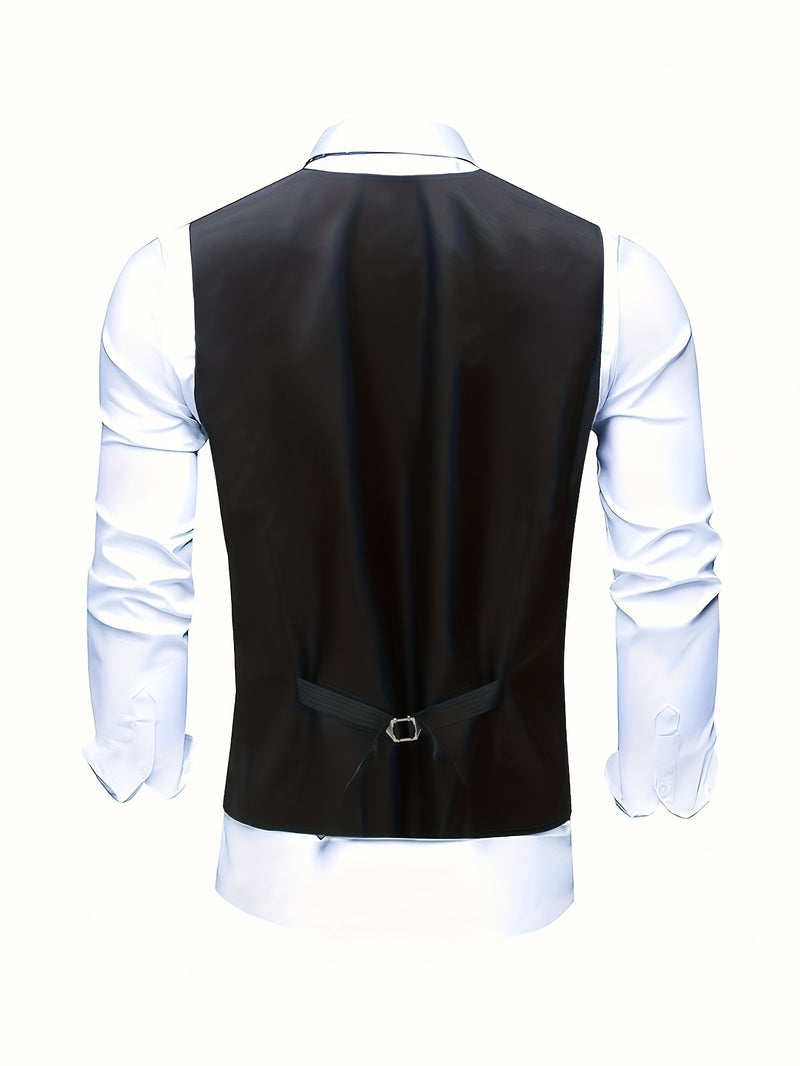 Men's Classic One-Button Suit - 3pcs Suit.