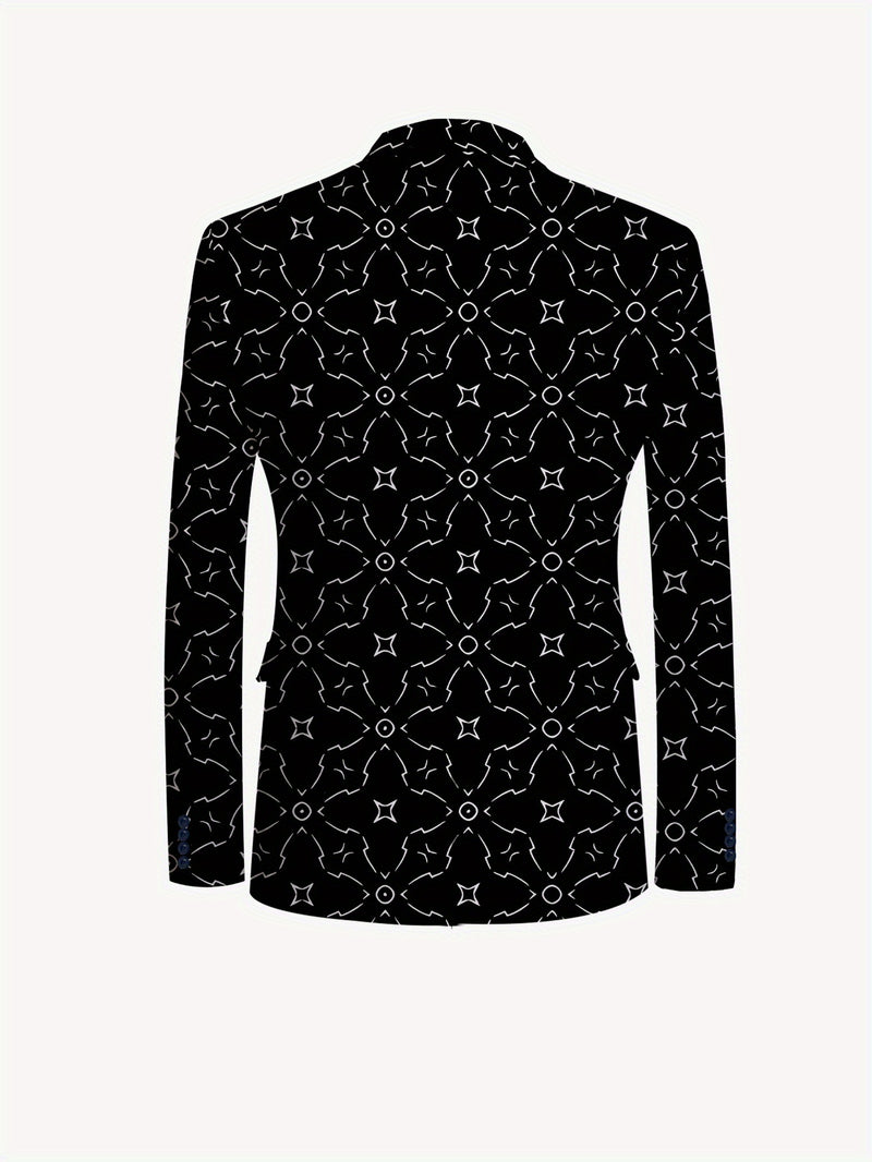 Men's Suit and Pants Set with Digital Print - Christmas Outfit.