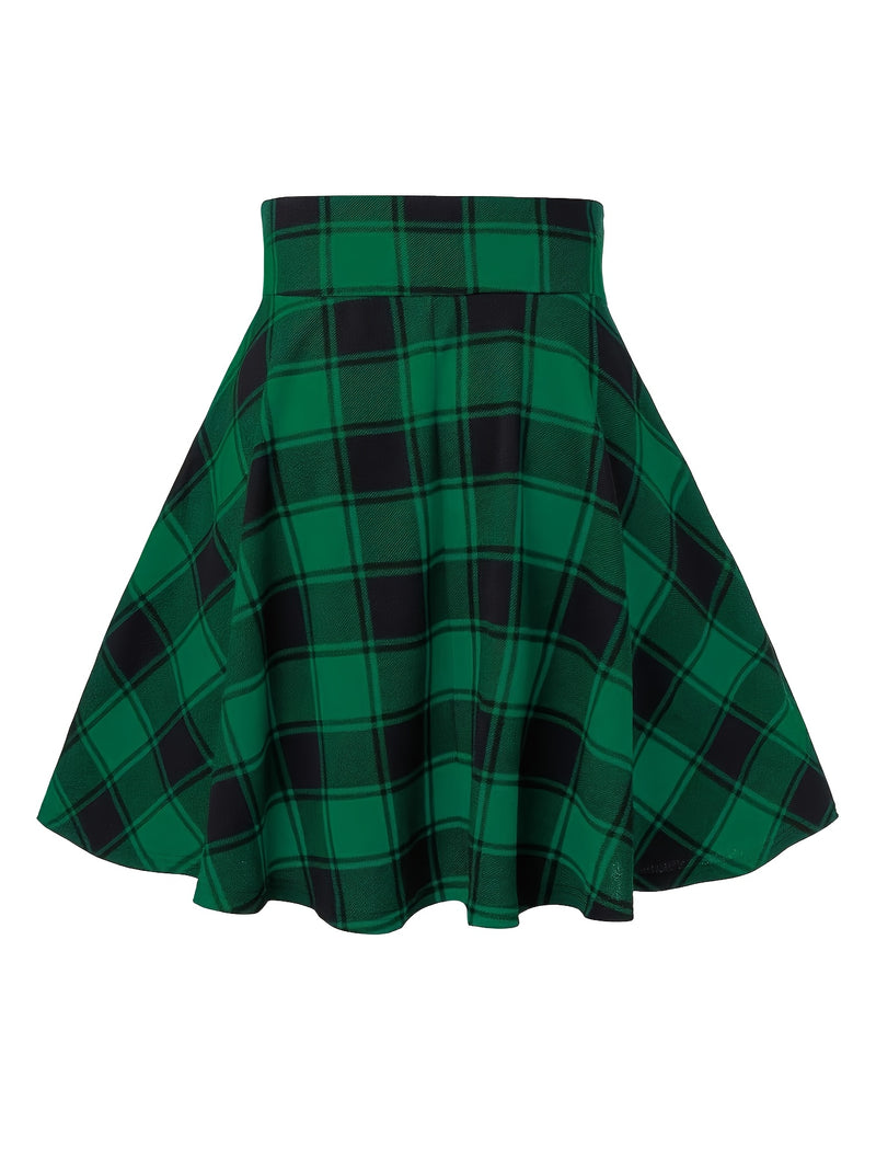 Directional Women's Waist-Tied Plaid Skirt.