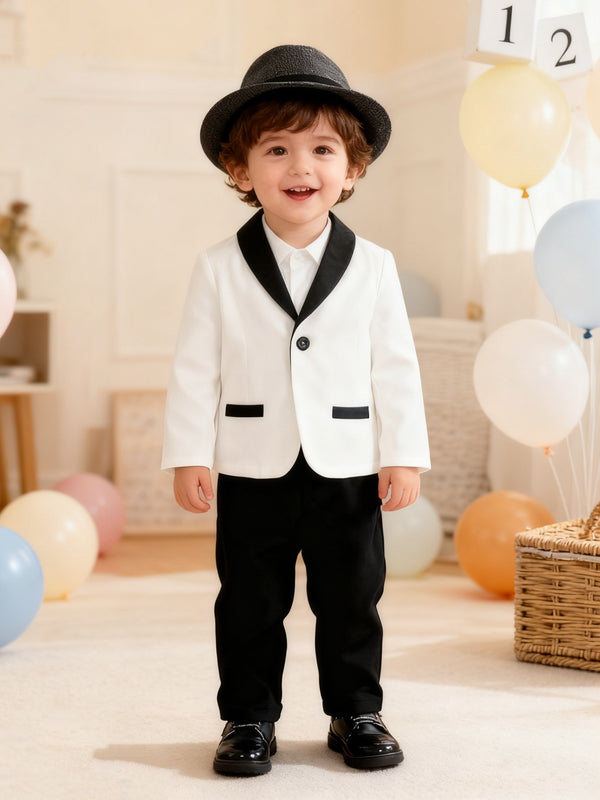 2pcs Set: European and American Style Gentleman's Handsome Suit.