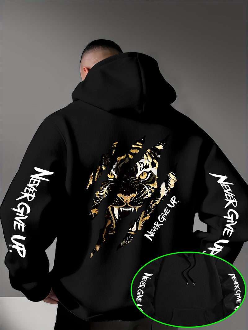 Men's Casual Personality Hooded Sweatshirt.