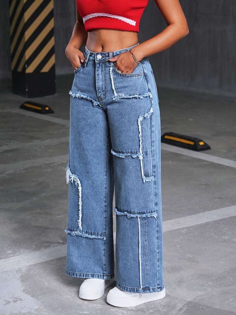 Women's Straight-Leg Wide-Leg Jeans.