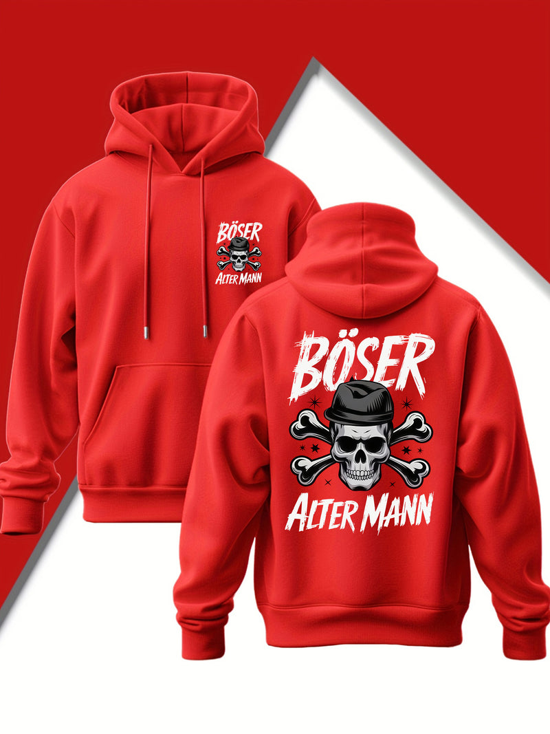 Men's Edgy Gothic Hooded Sweatshirt.