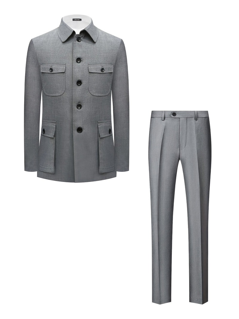 Men'S Formal Suit Set for Stylish Occasions, Jacket And Trousers.