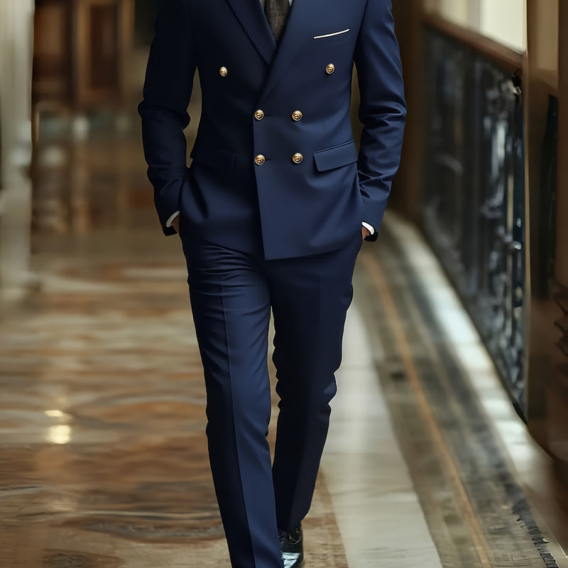 Men's 2pcs Suit Set, Jacket + Trousers - Stylish and High-Quality.