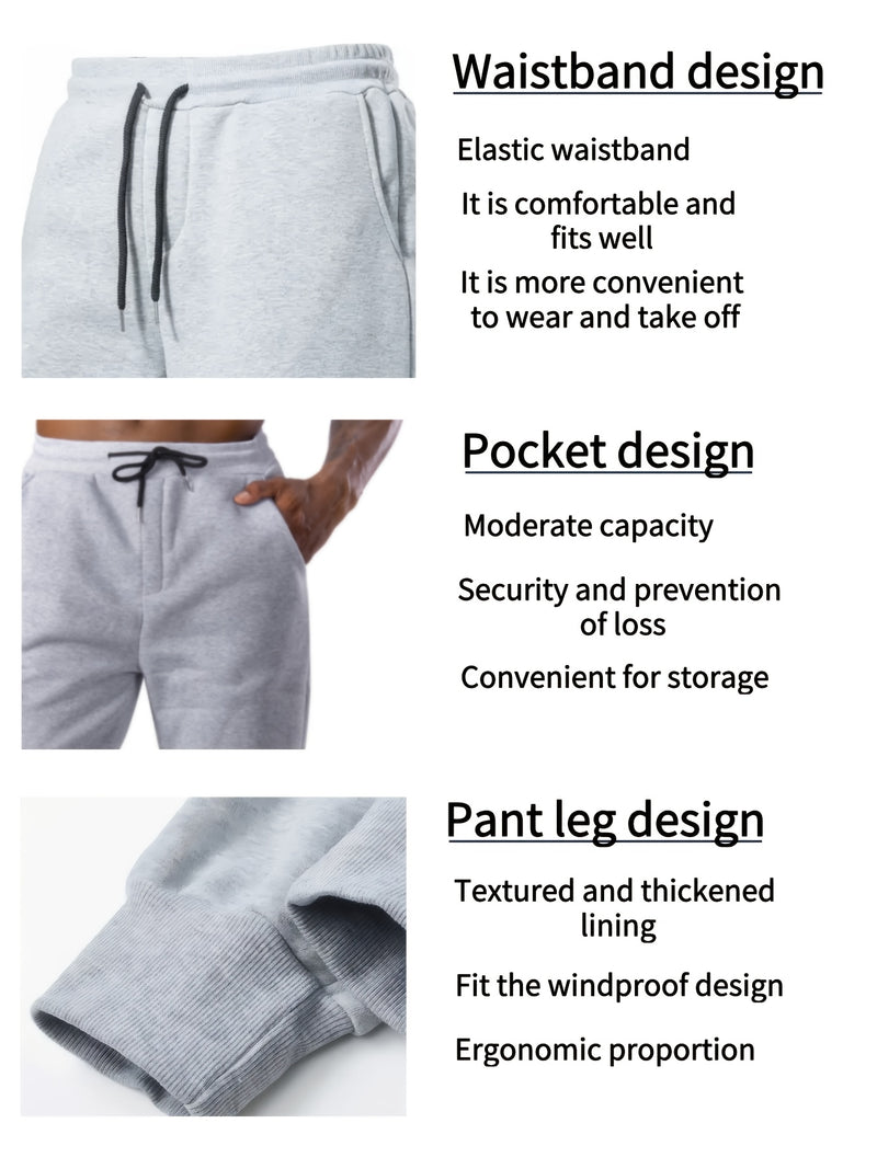 3pcs Men's Casual Athletic Joggers.