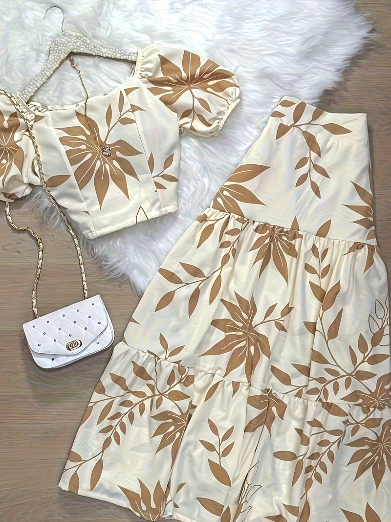 Women’s French-Style Printed Outfit.