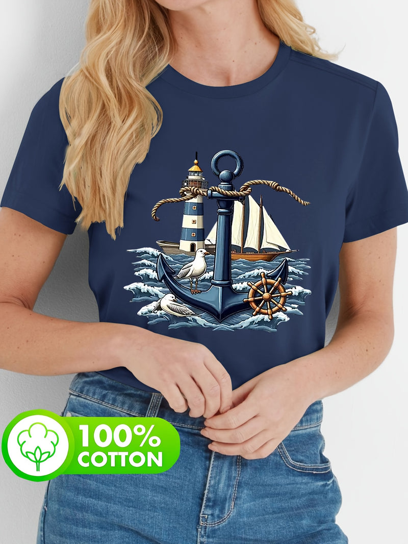 Women’s Short-Sleeve Round Neck T-Shirt.