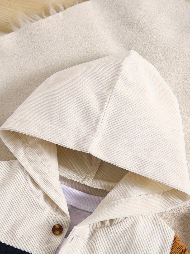 Casual Corduroy Jackets And Hats for Infants And Toddlers.