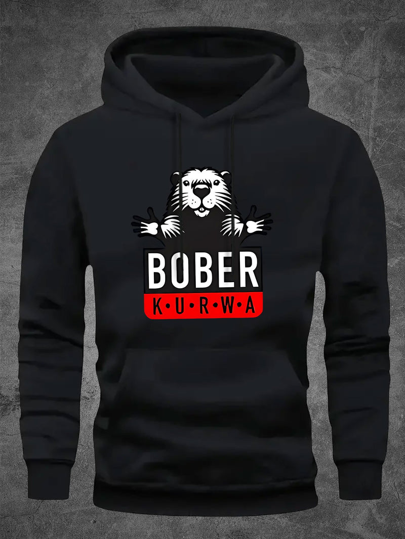 Men's Pattern Printed Hoodie.