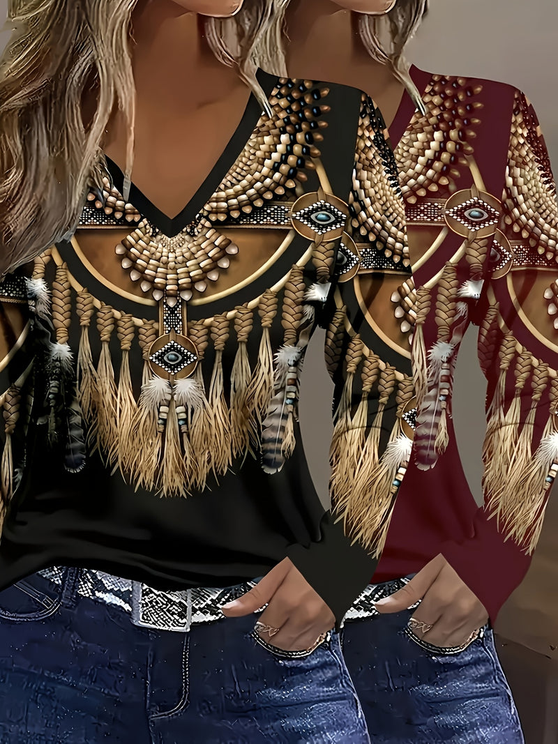 Women's Casual Long Sleeve Top 2pcs Set.