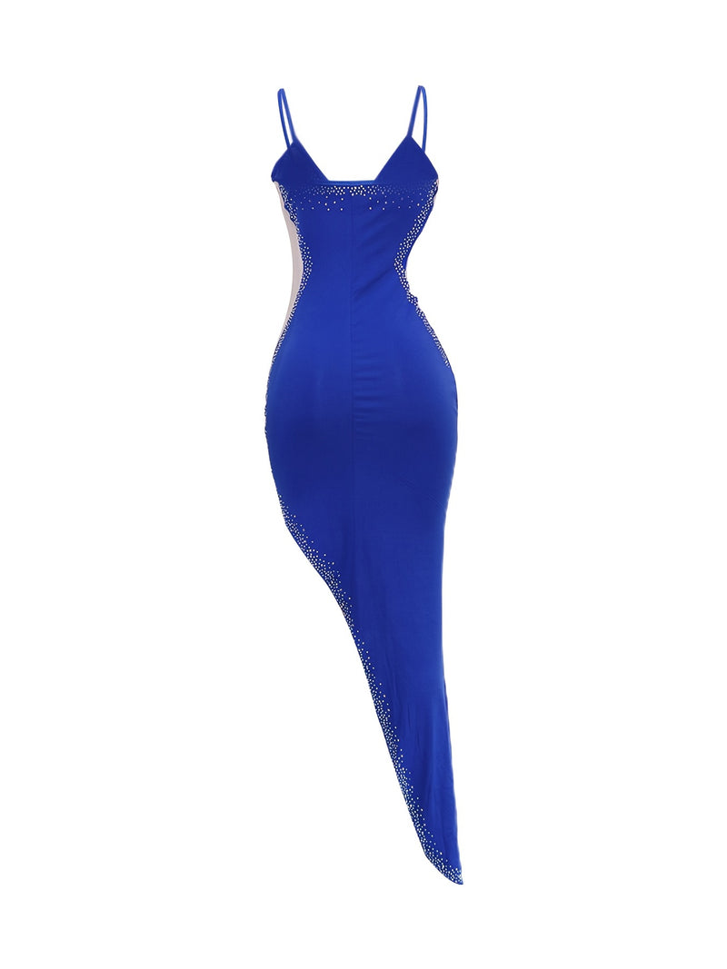 Women's Sexy Rhinestone Long Dress.