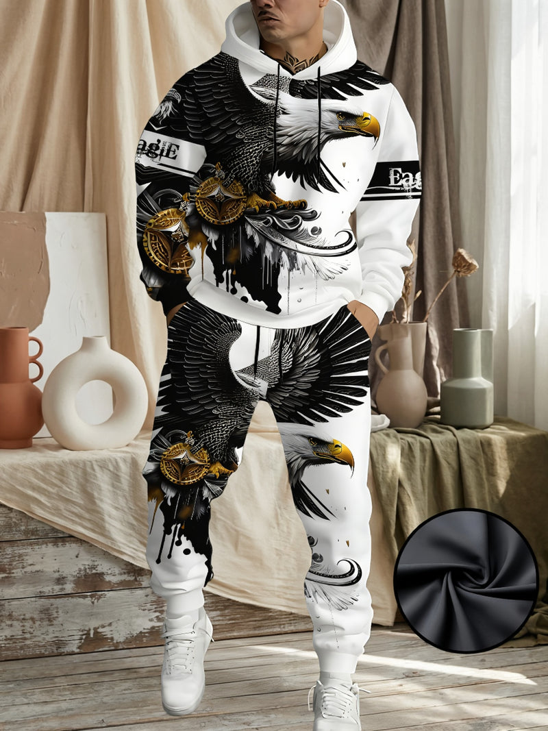 Autumn Casual 3D Print Animal Eagle, Cool Style Long Sweatshirt.