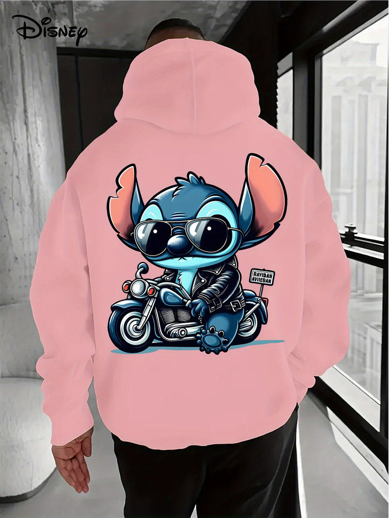Disney Hoodie - Men's Stitch Driving Cartoon