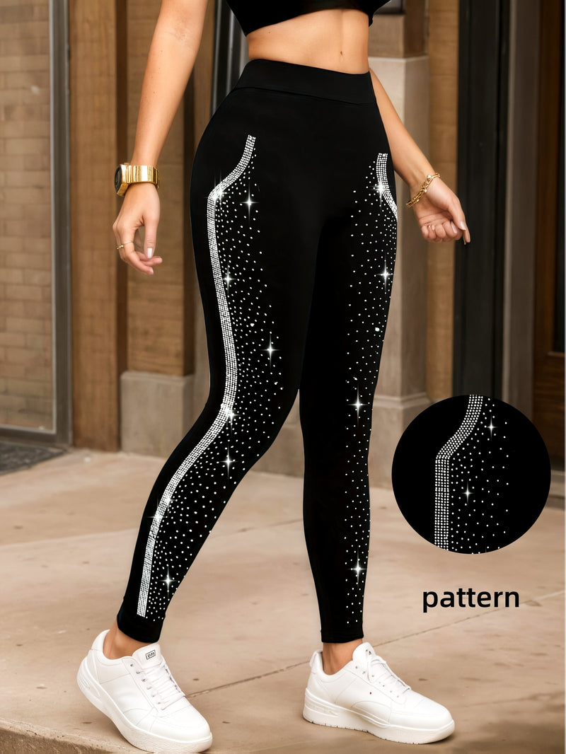 1pc Women's Black Four-Season Cropped Pants.