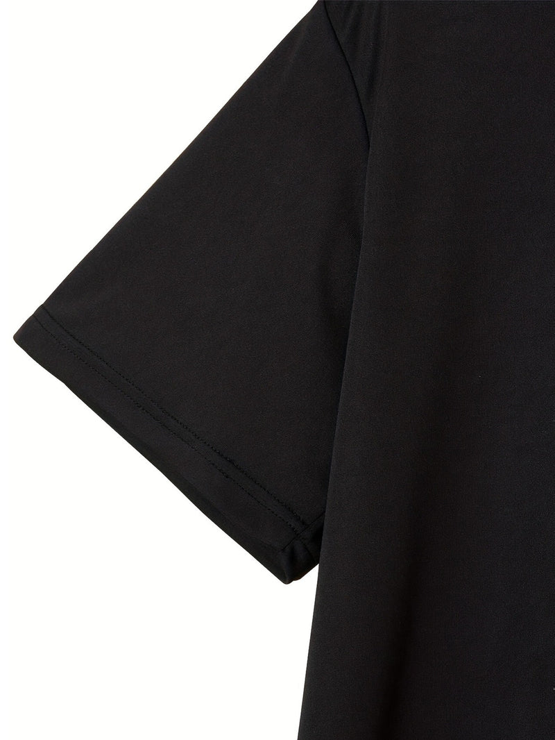 Men's Graphic Print Round Neck Short Sleeve, a Gift for Boyfriends.