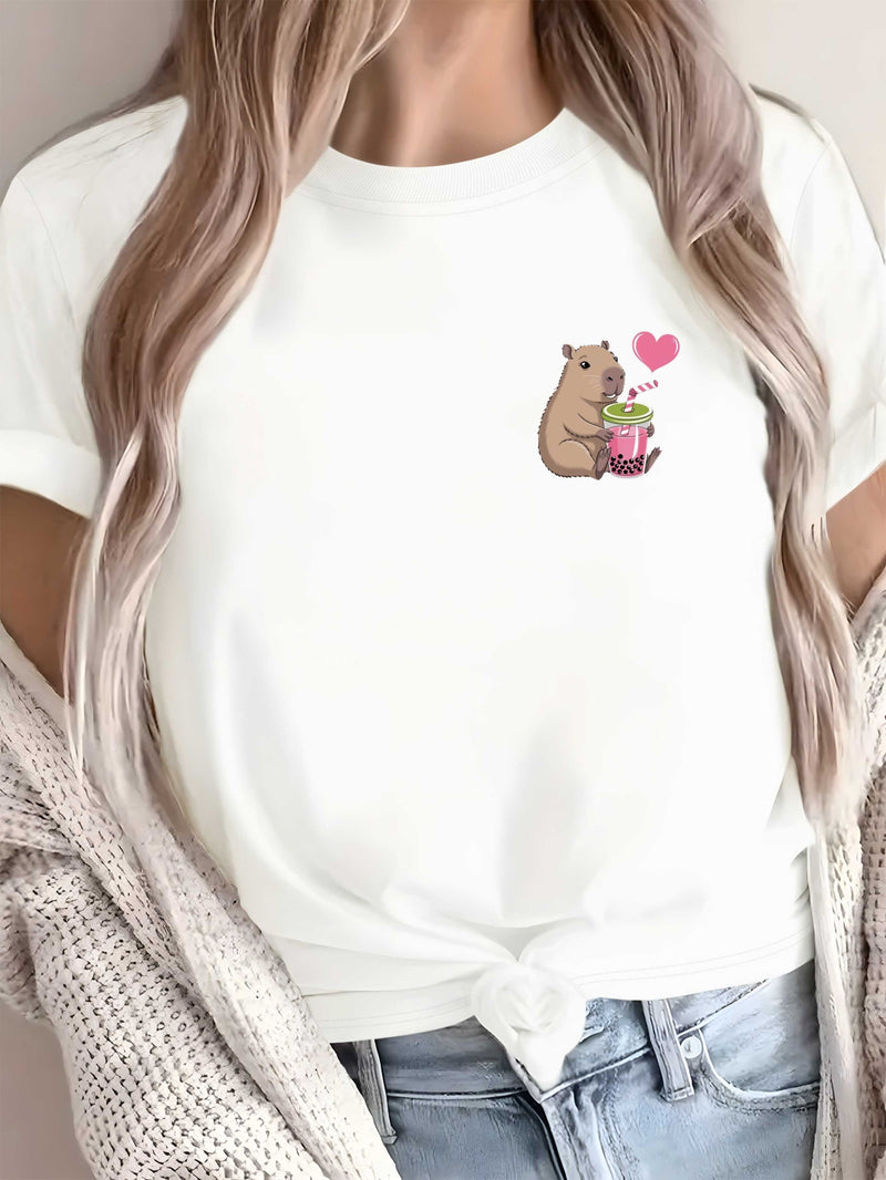 Women's pure comfortable T-shirt.