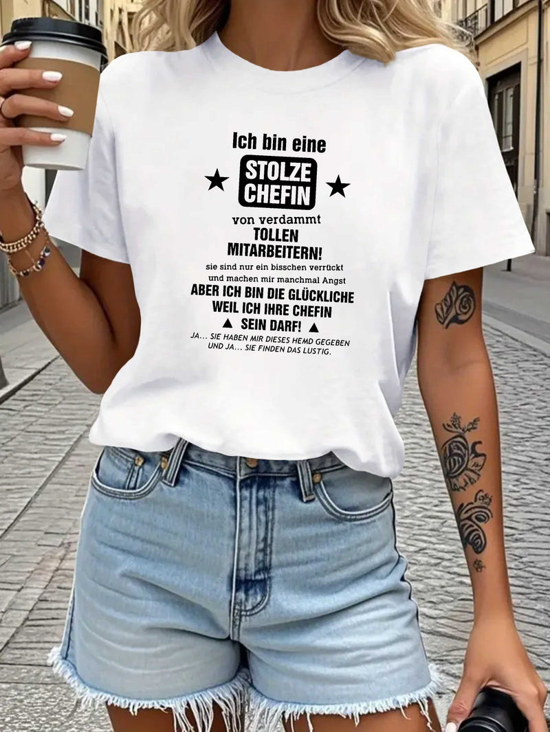 Women's T-Shirt with Short Sleeves.