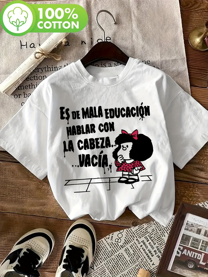 Women’s Graphic Print T-shirt Crew Neck Casual.