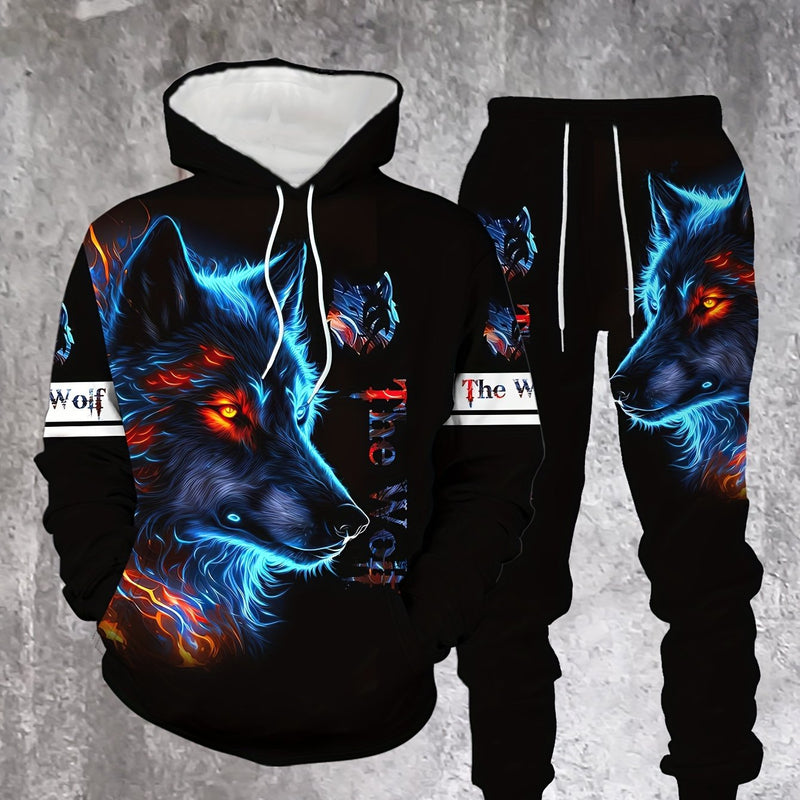 Red Double-Eyed Wolf Pattern Stylish and Comfortable.