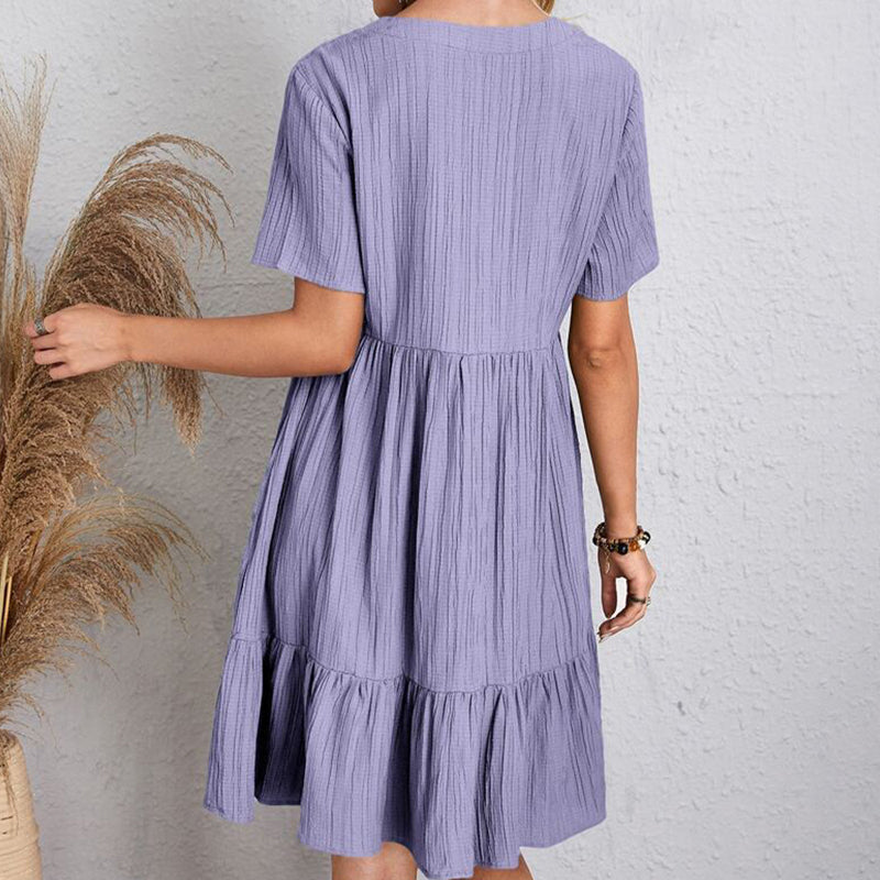 Women’s Summer Solid Dress Casual Bohemian.