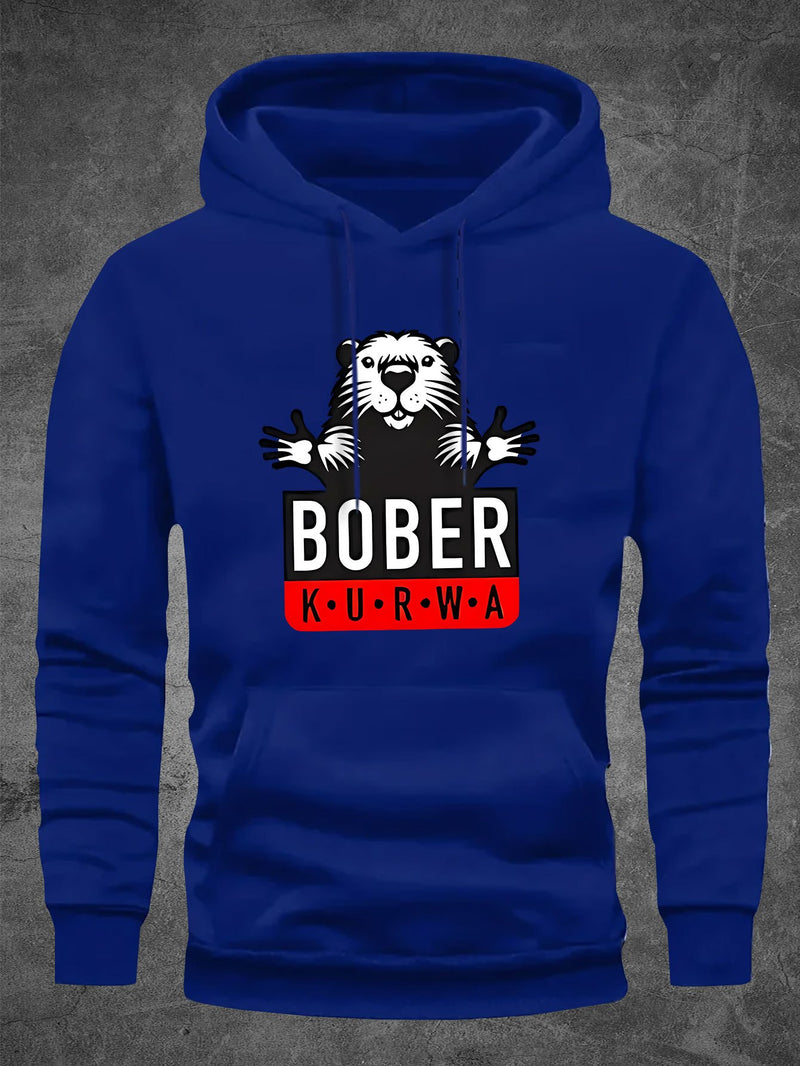 Men's Pattern Printed Hoodie.