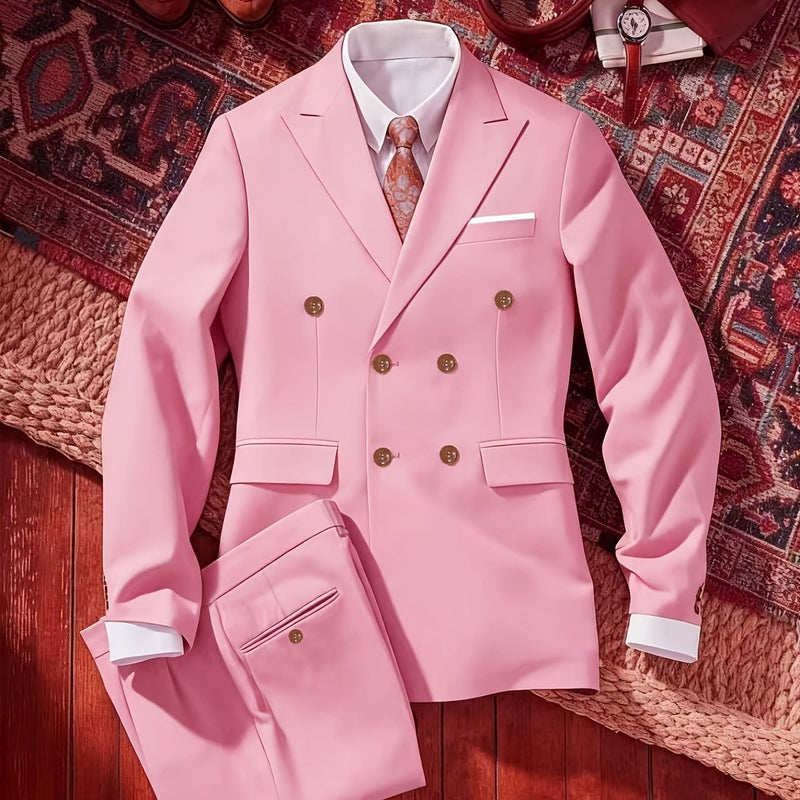 Light Business-Casual-Elegant Suit Set, Two-Piece Outerwear.