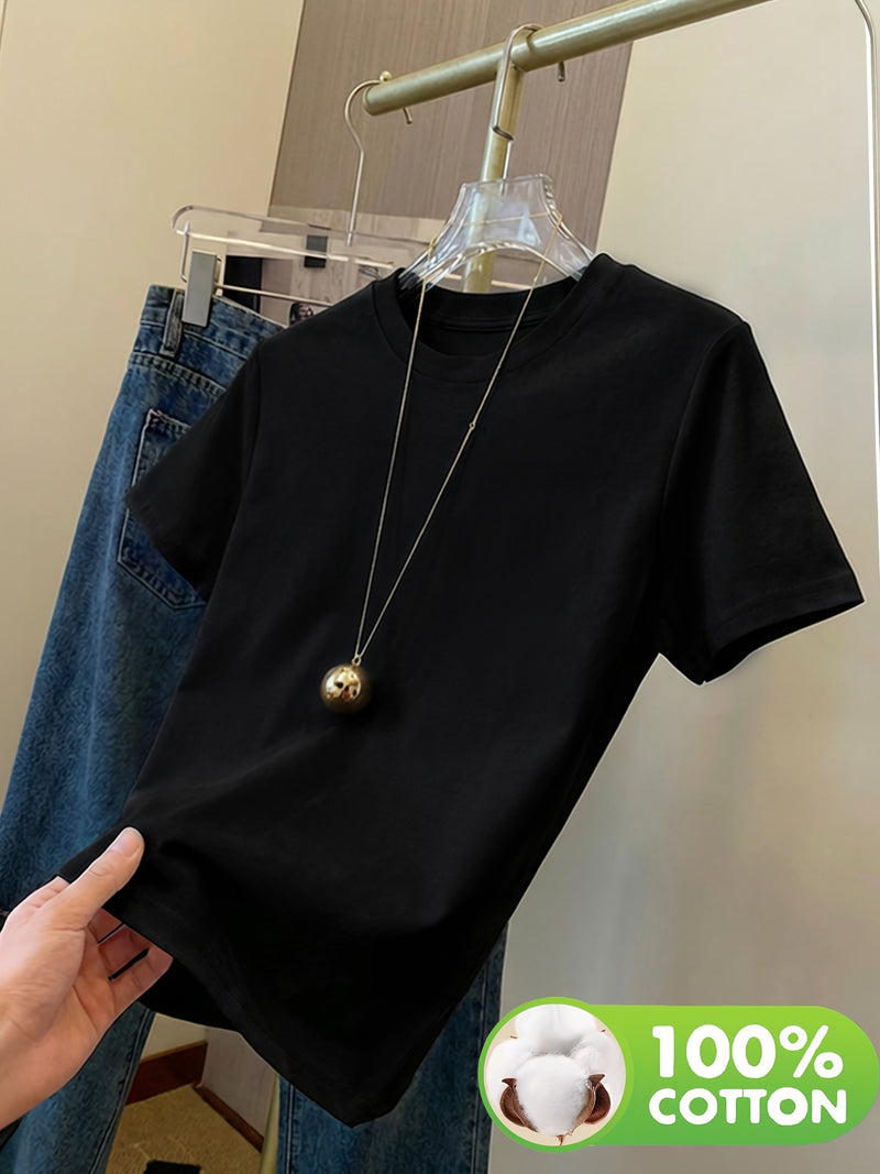 Women’s Round Neck Short Sleeve T-Shirt.