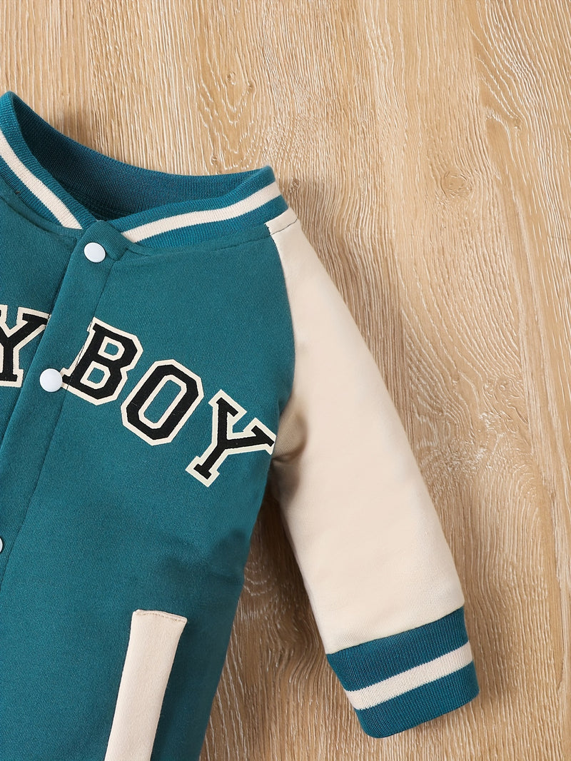 Spring And Autumn Baby Boy BABYBOY  Round Neck.