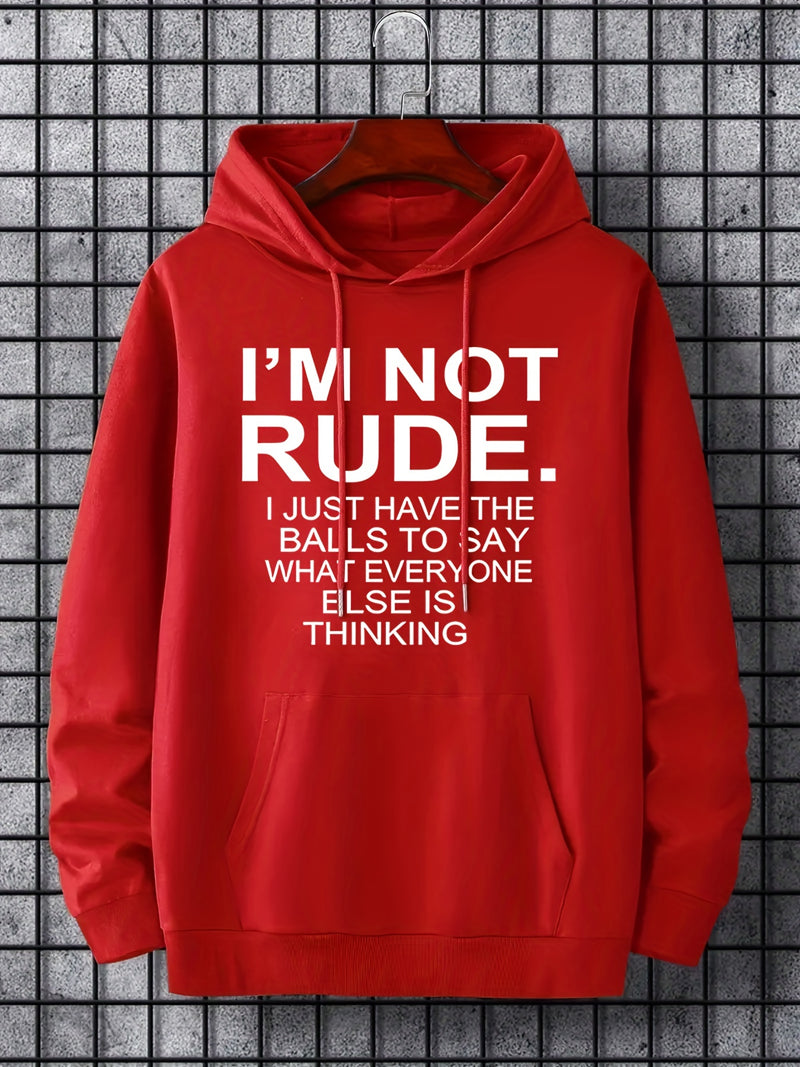 Men's Printed Drawstring Hoodie Sweatshirt.