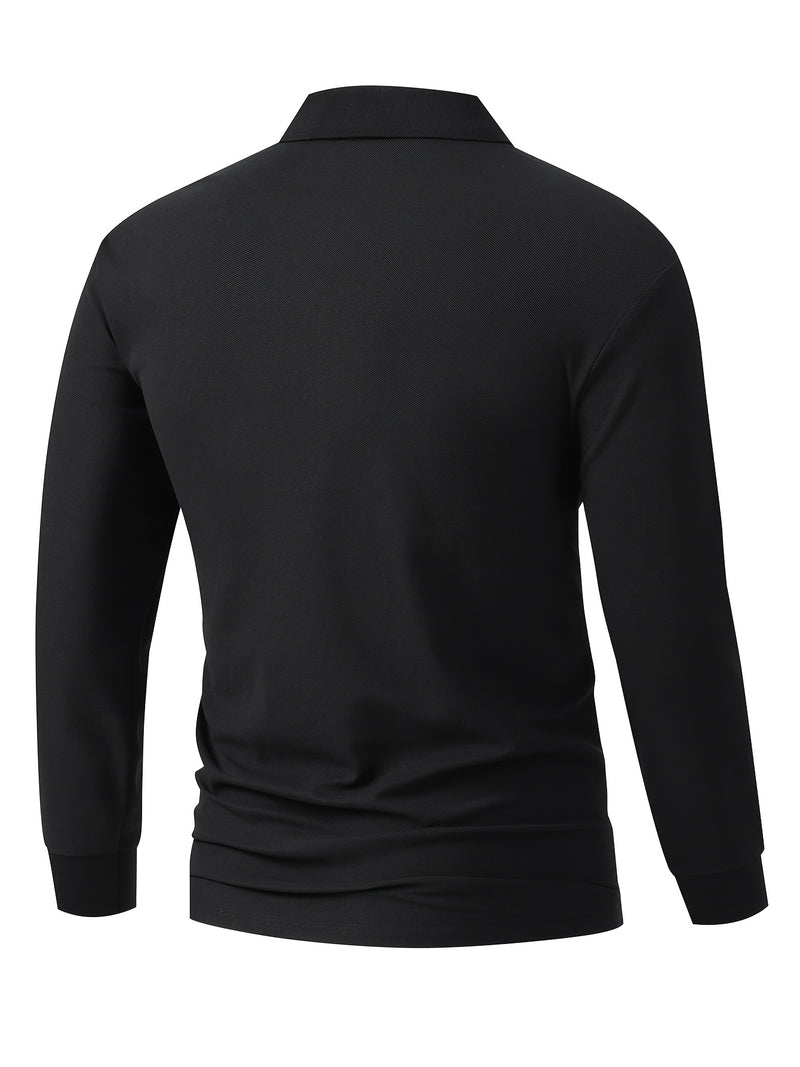 Men's Outdoor Golf and Equestrian Lapel Polo Shirt.