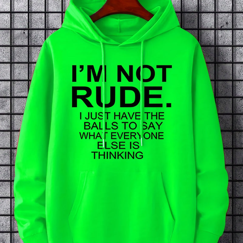 Men's Printed Drawstring Hoodie Sweatshirt.