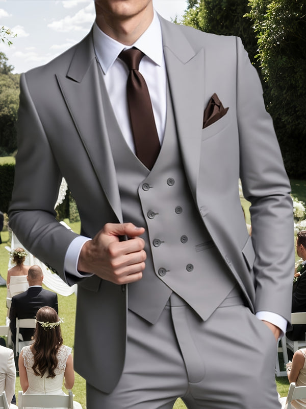 Men's Three-Piece Suit for Formal Occasions.