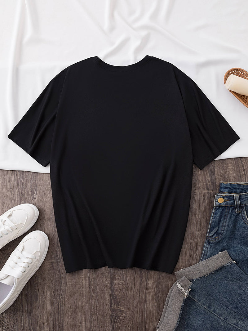 Women's T-shirt with a Printed Silhouette of a Woman.