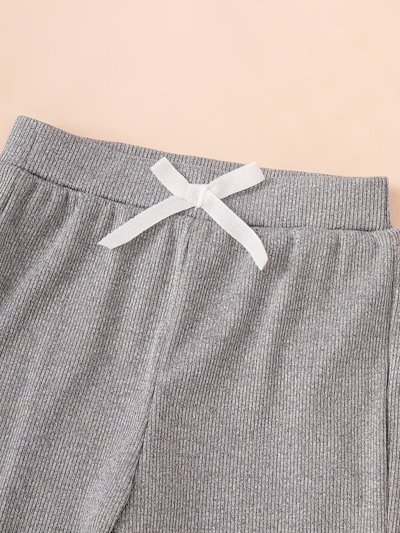 6pcs Newborn Baby Winter Outfit Set - Soft Warm Long Sleeve Bodysuit & Pants.