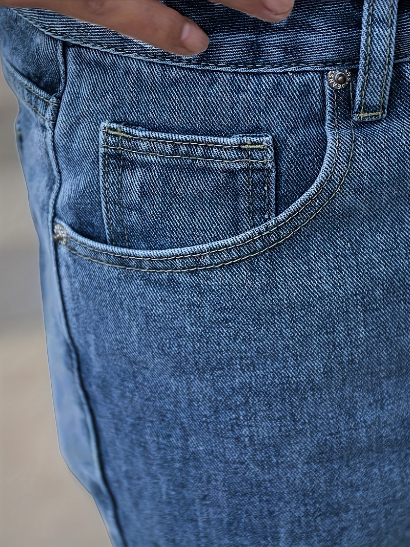 Men's Casual Stretch Denim Long Pants.