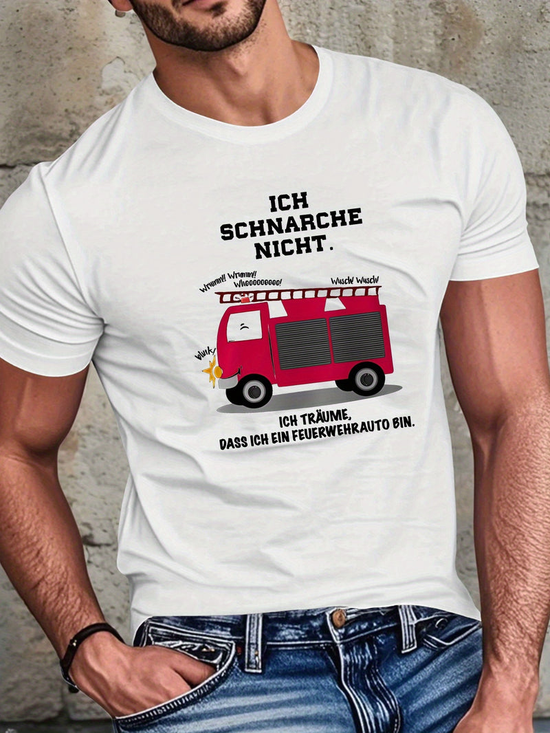 Men’s Humorous Short-Sleeved Summer T-Shirt.