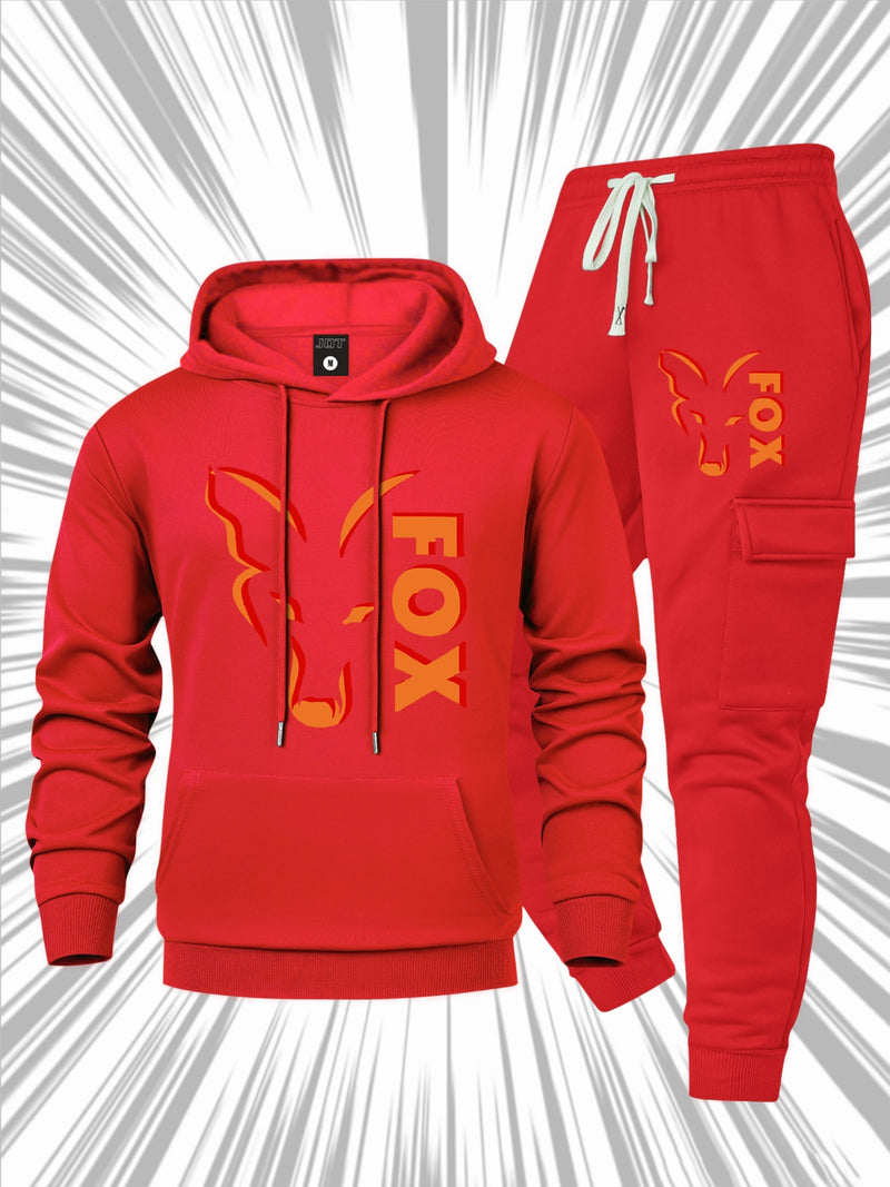 Men's Casual 2pcs Set, Fashion Long Sleeve Streetwear Hoodie.