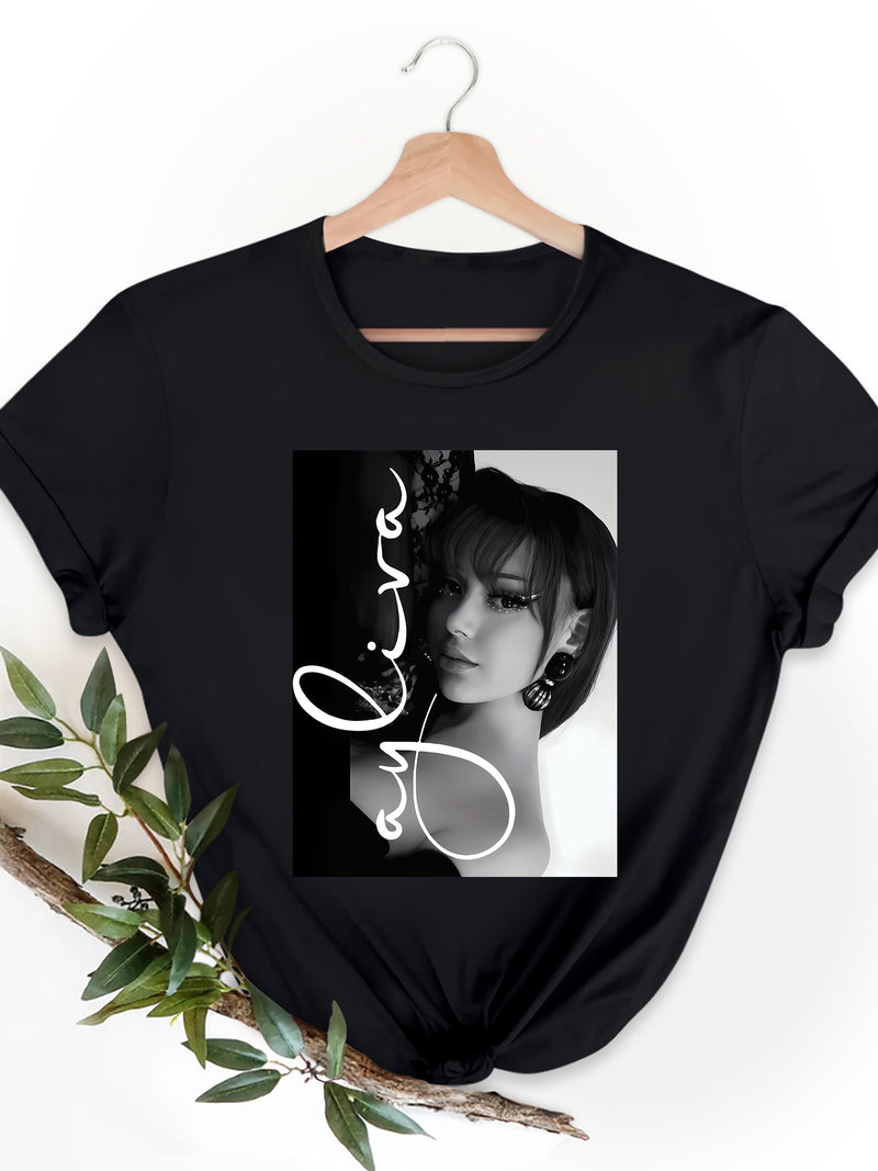 Women's Casual Summer Short Sleeve T-Shirt.