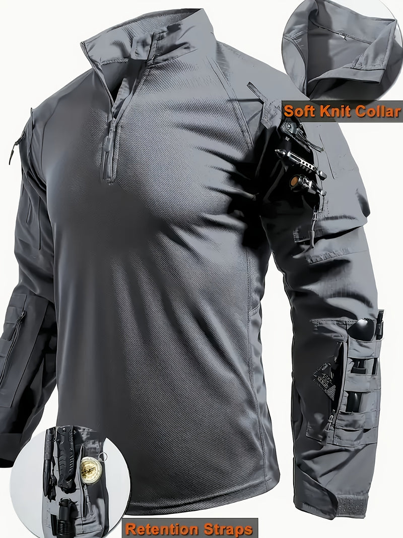 Men's Outdoor Sports Leisure Outfit Consisting of a Long-Sleeve Top And Pants.