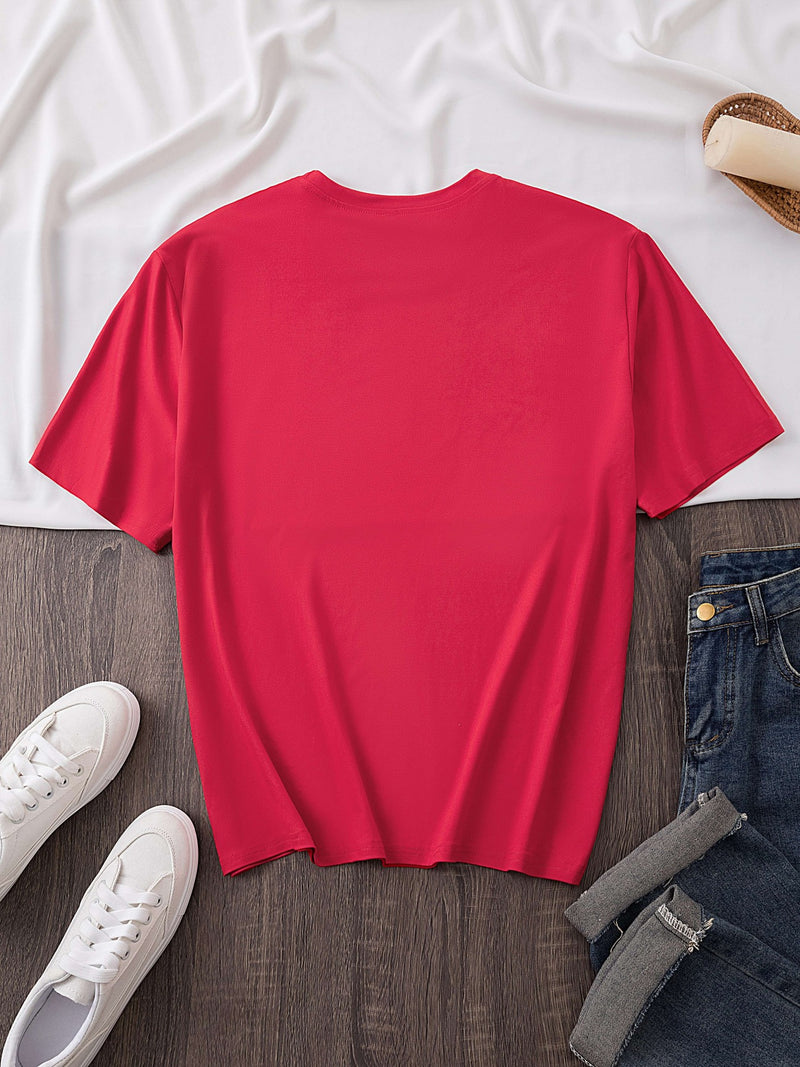 Women's T-shirt with a Printed Silhouette of a Woman.